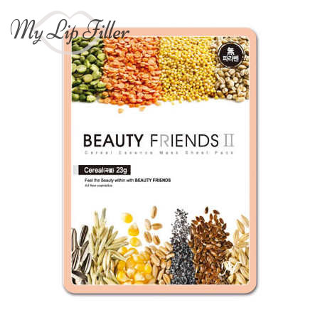 حزمة ورقية من قناع خلاصة الحبوب Beauty Friends II - حشو الشفاه الخاص بي