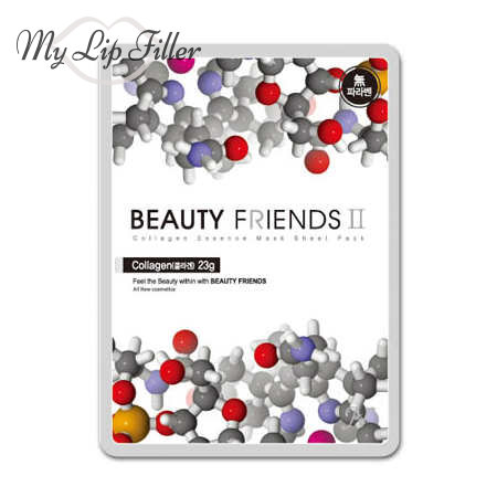 حزمة ورقية من قناع الكولاجين Beauty Friends II - حشو الشفاه الخاص بي