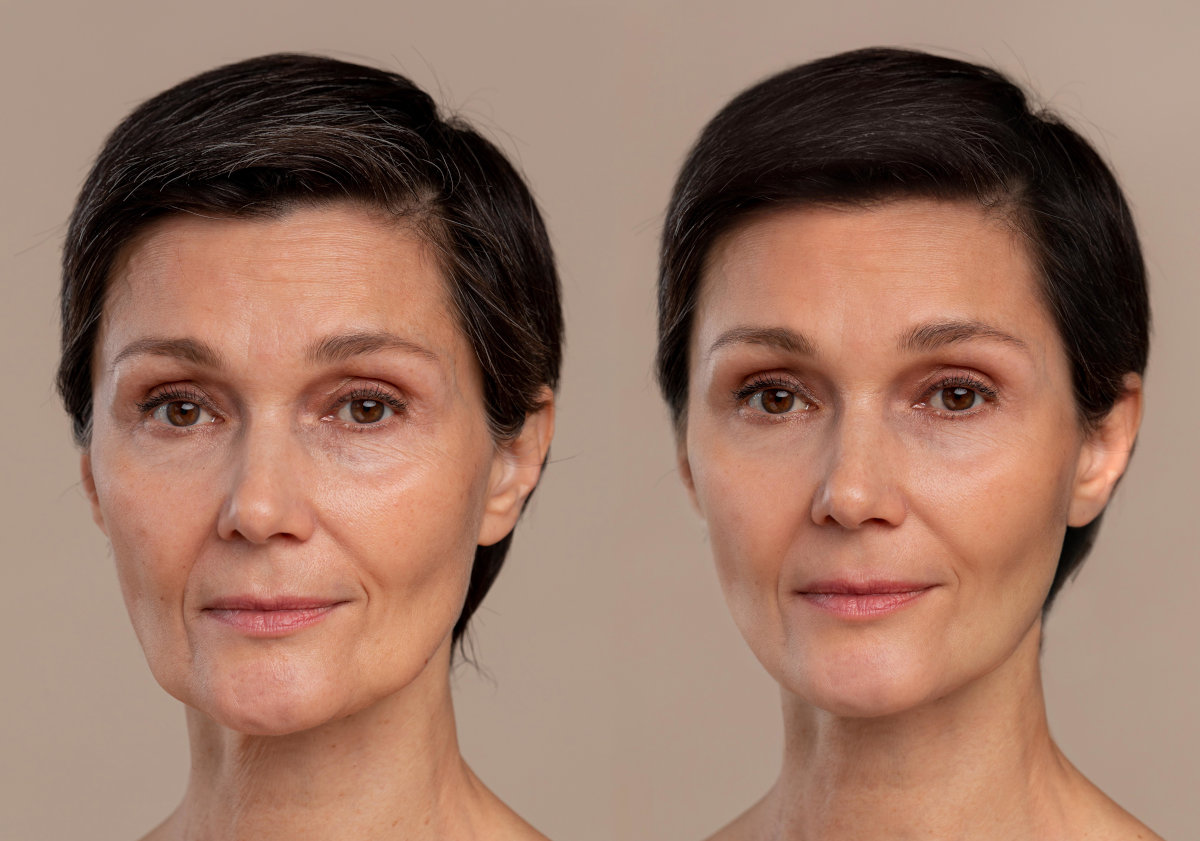 Relleno facial completo: antes y después