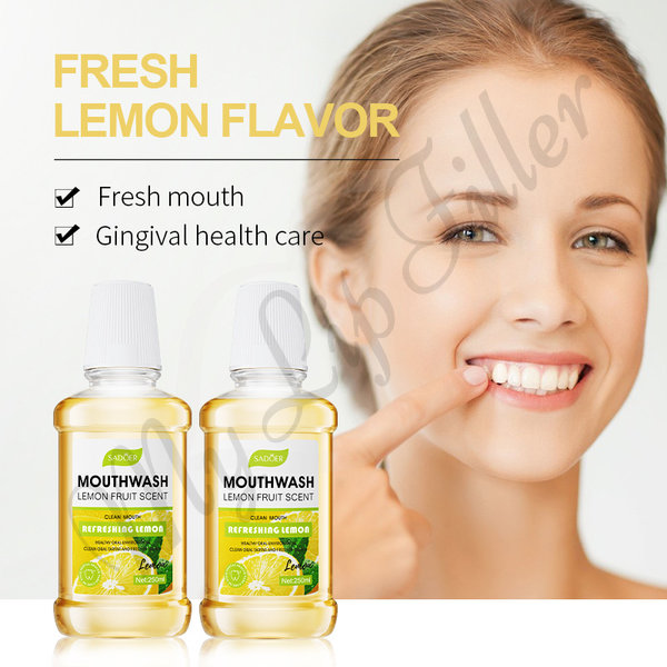 غسول الفم Sadoer Lemon من mylipfiller.com - الصورة 2 غسول الفم بالليمون من سادور - حشو الشفاه - الصورة 2